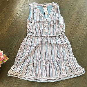 Vineyard Vines Seersucker Striped Ocean Breeze Dress M